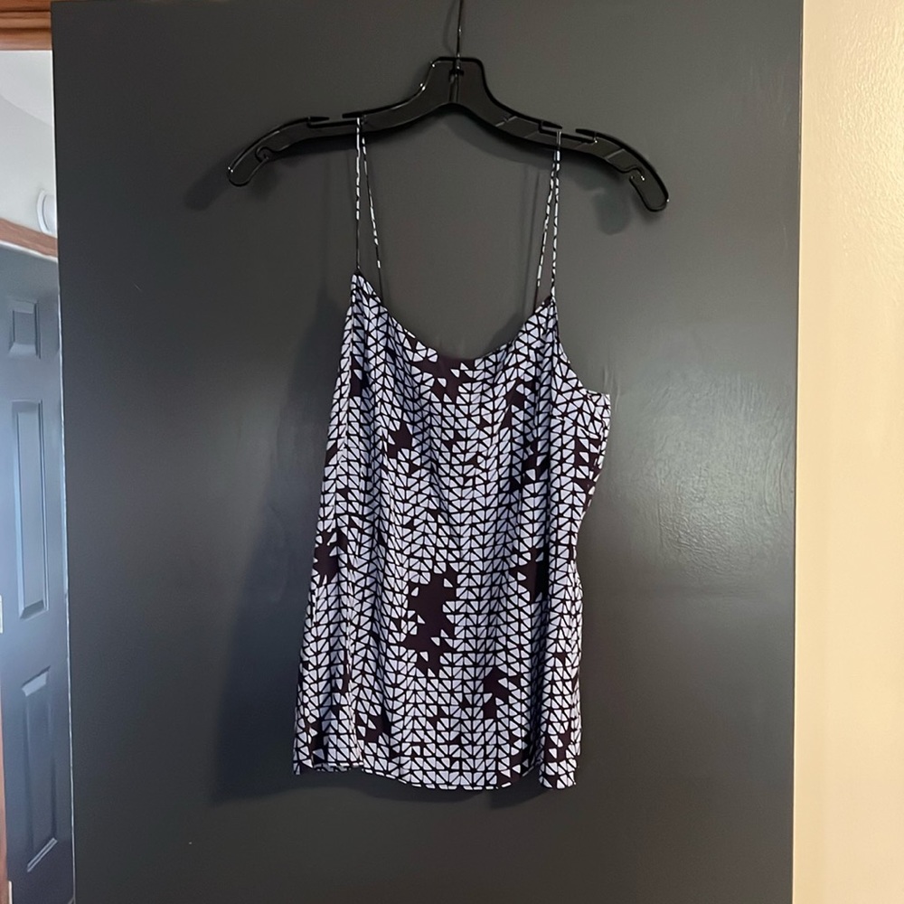 Blue patterned Theory tank size S